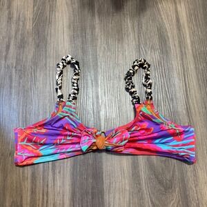 Reina‎ Olga Mixed Print Bikini Top Made in Italy Size 3/US L